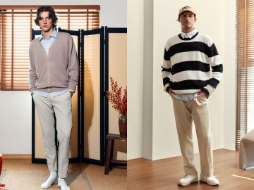 Cách phối áo sơ mi với áo len nam vừa vặn, tôn vóc dáng