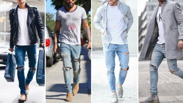 Cách phối đồ với quần jean xanh nam đơn giản chuẩn thời trang