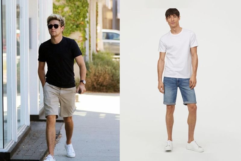 phối đồ đi biển với quần short