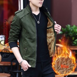 Áo khoác kaki lót lông nam tính