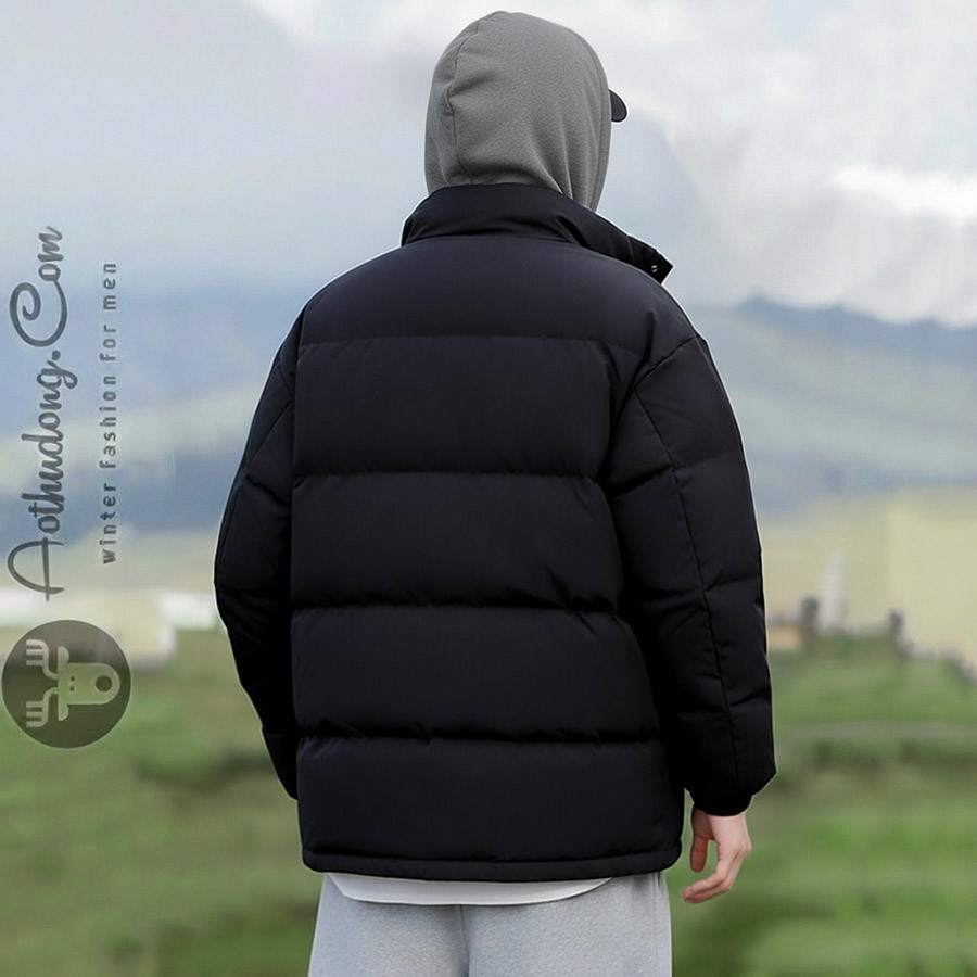 Áo khoác phao hoodies trẻ cao cấp - Ảnh 1