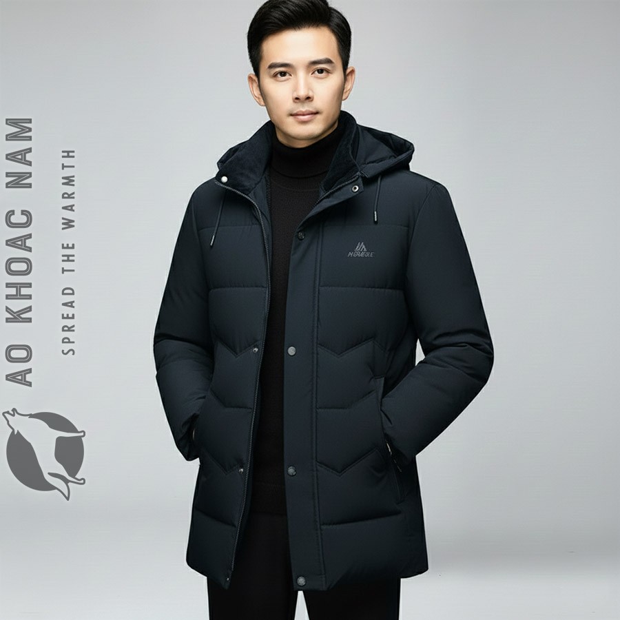 Áo phao xanh đen lót lông hàng hiệu - Ảnh đại diện