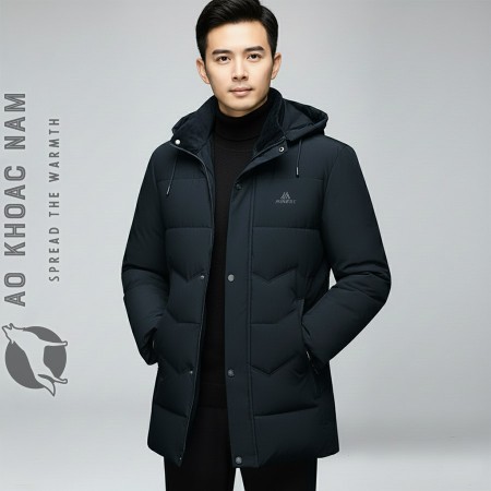 Áo phao xanh đen lót lông hàng hiệu - Ảnh đại diện